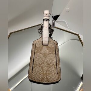 Coach Luggage Tag in Signature Canvas, style number CF888 - Bag Charm